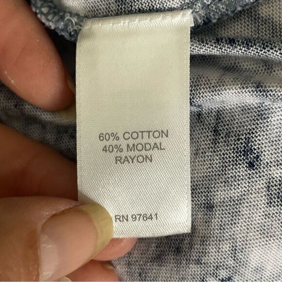 Pure Jill by J. Jill Cotton Modal Long SLeeve Tunic Blue White XL #AG - Picture 5 of 8